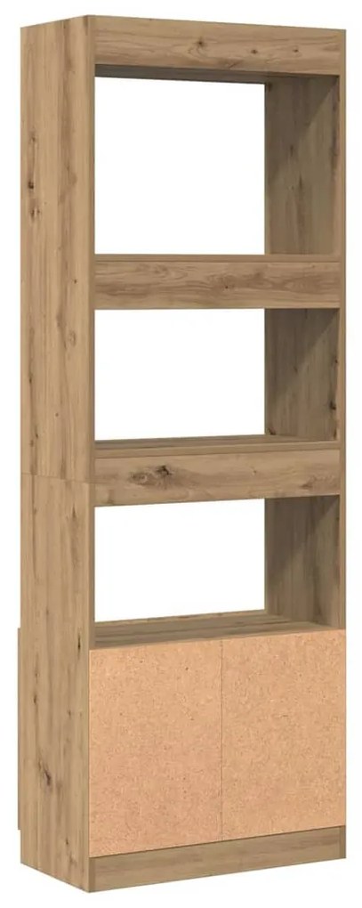 vidaXL Ντουλάπι Αρτισιανή Δρυς 63x33x180 εκ. από Επεξεργασμένο Ξύλο