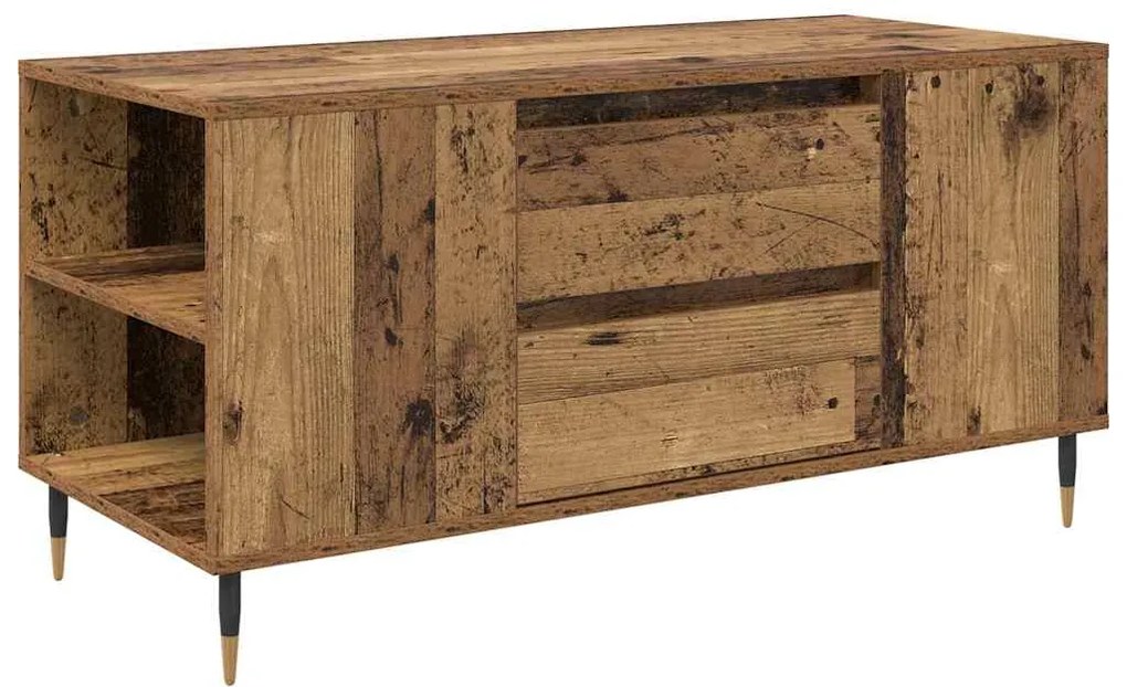 vidaXL Τραπεζάκι σαλονιού with Drawer Παλαιό ξύλο 102 x 44.5 x 50 εκ