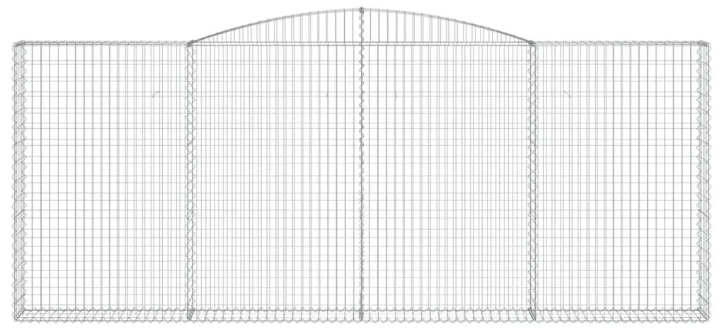 vidaXL Συρματοκιβώτια Τοξωτά 2 τεμ. 400x30x160/180 εκ. Γαλβαν. Ατσάλι