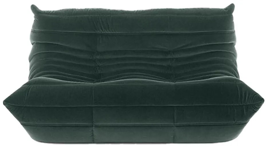 Καναπές διθέσιος Nextdeco Togo Alcantara σκούρο πράσινο Υ70x132x102εκ