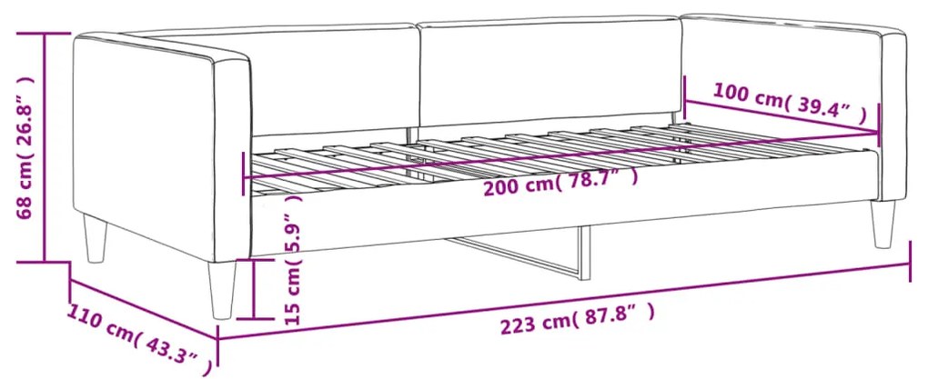 ΚΑΝΑΠΕΣ ΚΡΕΒΑΤΙ ΚΡΕΜ 100 X 200 ΕΚ. ΥΦΑΣΜΑΤΙΝΟΣ 353992