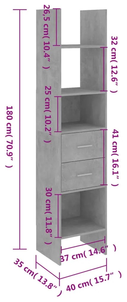 ΒΙΒΛΙΟΘΗΚΗ ΓΚΡΙ ΣΚΥΡΟΔΕΜΑΤΟΣ 40 X 35 X 180 ΕΚ. ΑΠΟ ΜΟΡΙΟΣΑΝΙΔΑ 803420