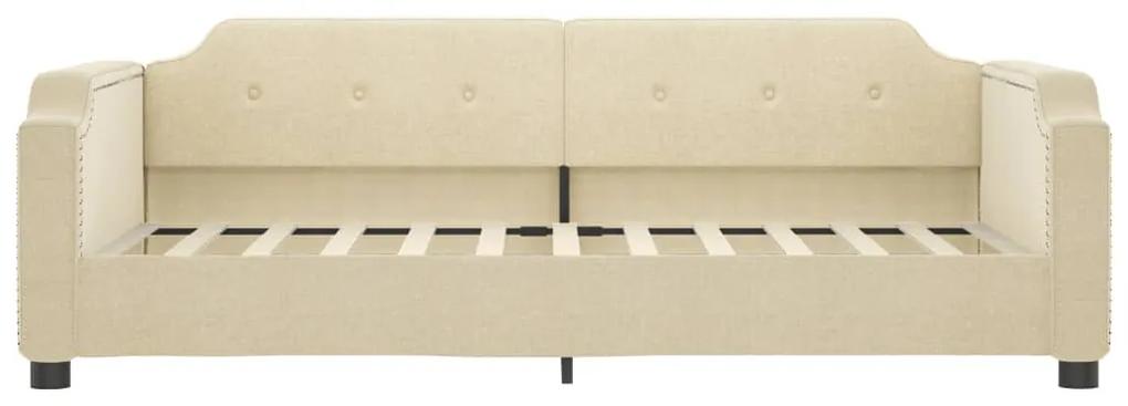 vidaXL Καναπές Κρεβάτι Συρόμενος Κρεμ 100 x 200 εκ. Υφασμάτινος