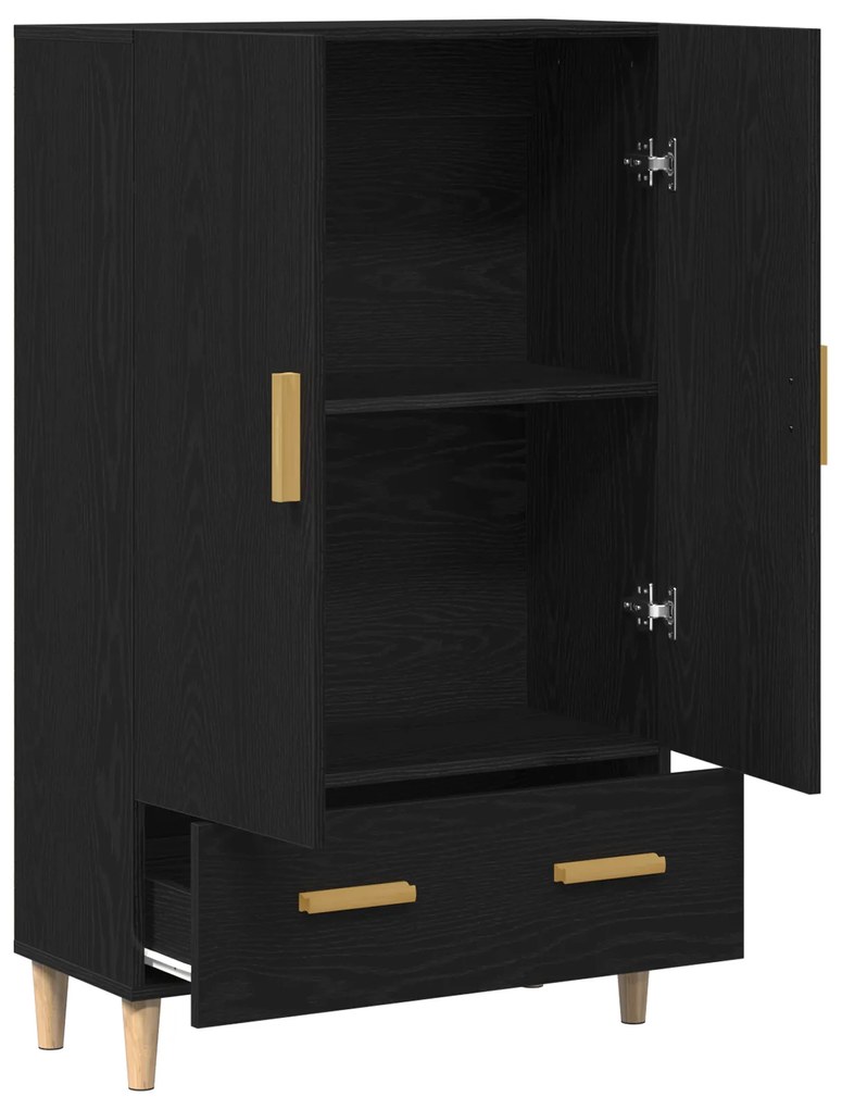 vidaXL Υψηλός ντουλάπι σε Μαύρη Δρυς, 70x31x115 εκ, Φτιαγμένο από Επεξεργασμένο Ξύλο