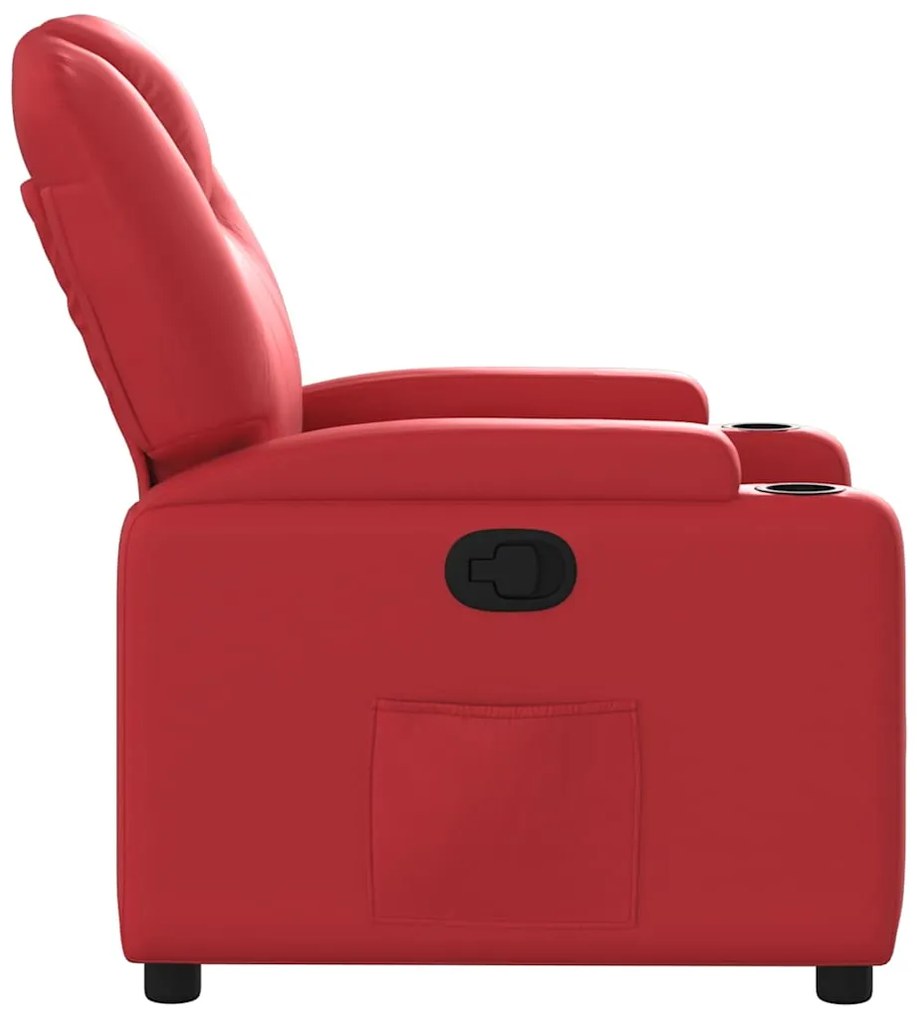 vidaXL Πολυθρόνα Ανακλινόμενη Κόκκινη από Συνθετικό Δέρμα
