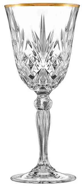 Ποτήρι Κόκκινου Κρασιού 270ml Χρυσή Ρίγα Melodia - RCR - 6 ΤΜΧ