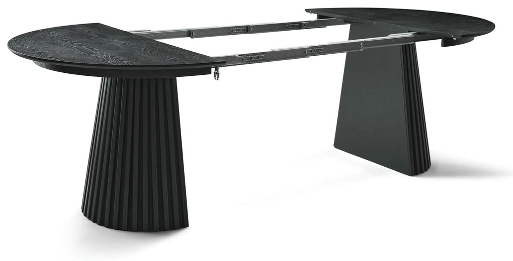 Svendborg Extendable Round Dining Table ø120 Black Oak