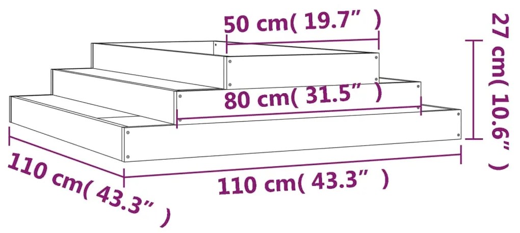 ΖΑΡΝΤΙΝΙΕΡΑ ΛΕΥΚΗ 110 X 110 X 27 ΕΚ. ΑΠΟ ΜΑΣΙΦ ΞΥΛΟ ΠΕΥΚΟΥ 823900