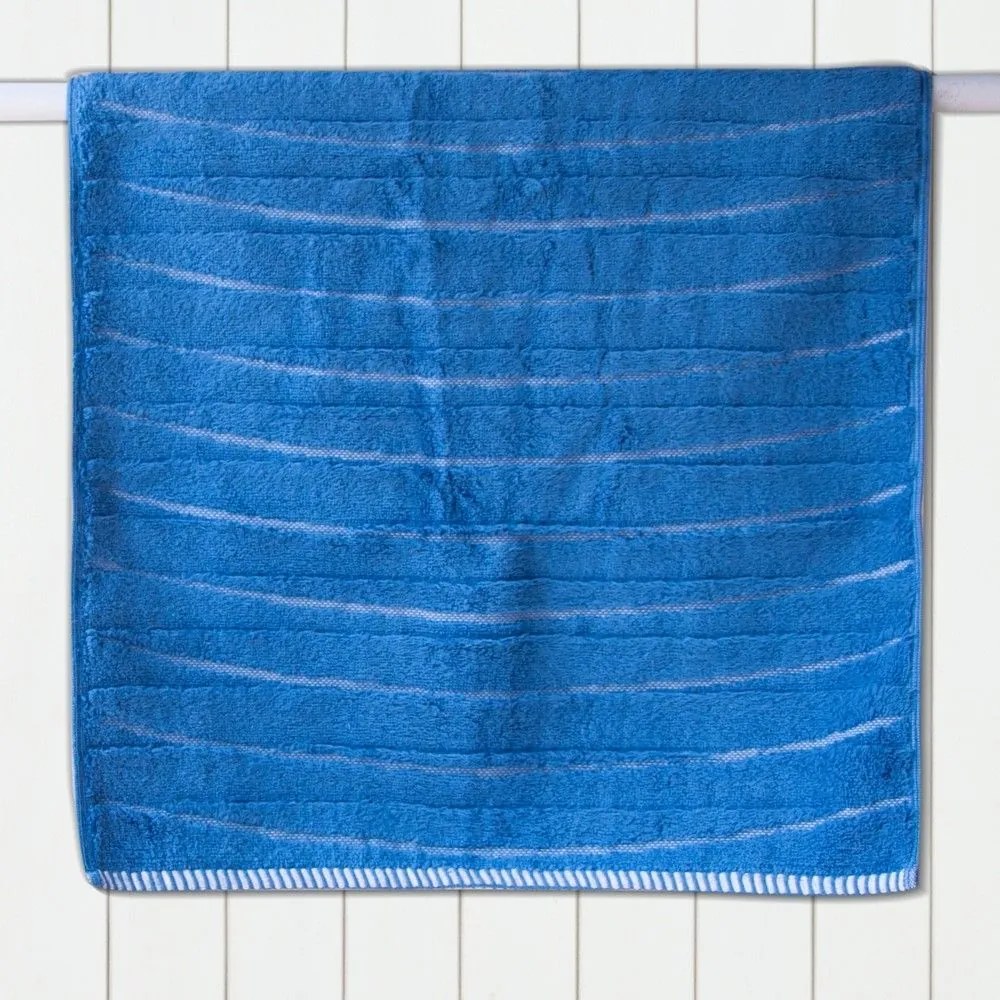 Πετσέτα Hayden 01 Blue Kentia Προσώπου 50x90cm 100% Βαμβάκι