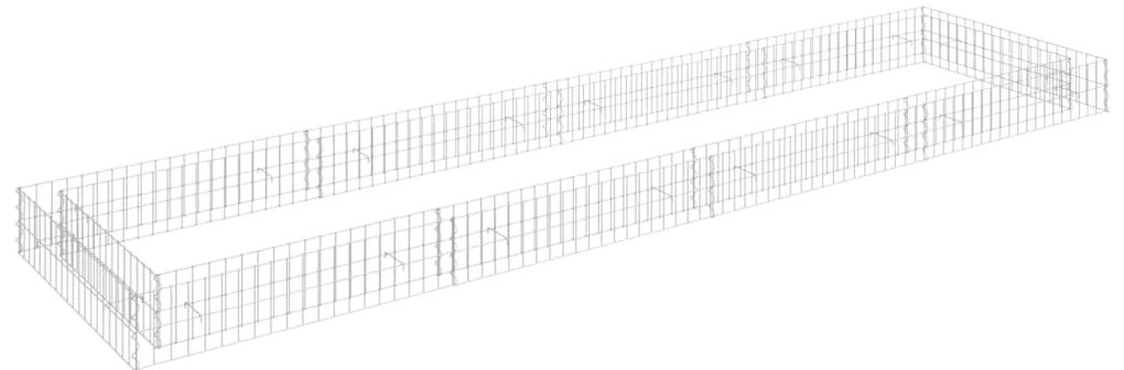 Συρματοκιβώτιο-Γλάστρα Υπερυψωμένη 400x100x20 εκ. Γαλβ. Χάλυβας