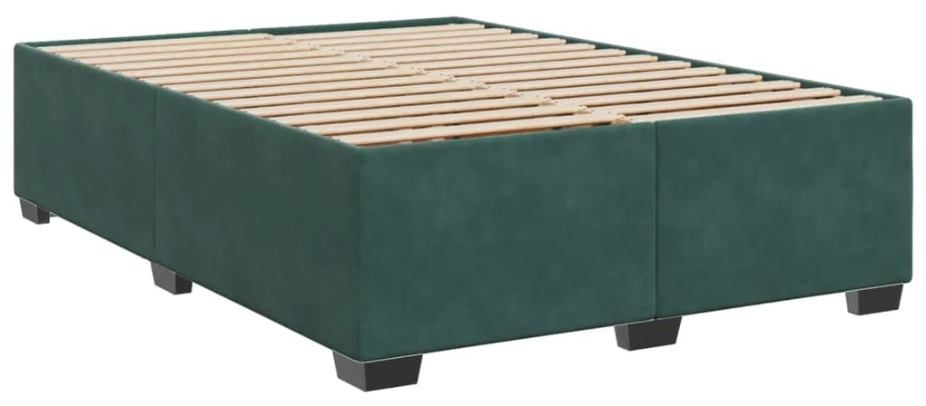 ΚΡΕΒΑΤΙ BOXSPRING ΜΕ ΣΤΡΩΜΑ ΣΚΟΥΡΟ ΠΡΑΣΙΝΟ 140X190ΕΚ. ΒΕΛΟΥΔΙΝΟ 3293203