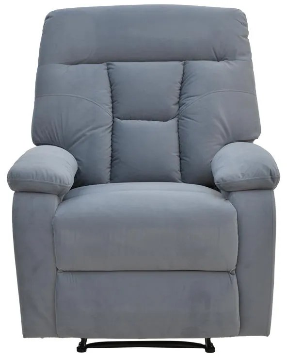 Πολυθρόνα relax με μηχανισμό massage Terpsi γκρι βελούδο 80x94x100εκ 80x94x100 εκ.