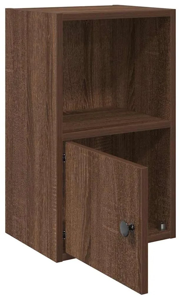 Βιβλιοθήκη Καφέ Δρυς 31x24x52 εκ. από Επεξεργασμένο Ξύλο - Καφέ