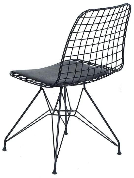 Καρέκλα TIVOLI 46x56x77/41 χρώμα TV-271 BLACK - Μέταλλο - 783-0006