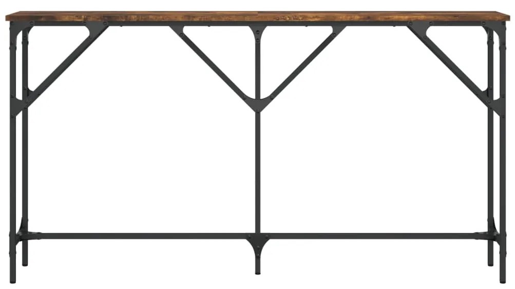vidaXL Τραπέζι Κονσόλα Καπνιστή Δρυς 140 x 23 x 75 εκ. Επεξεργ. Ξύλο