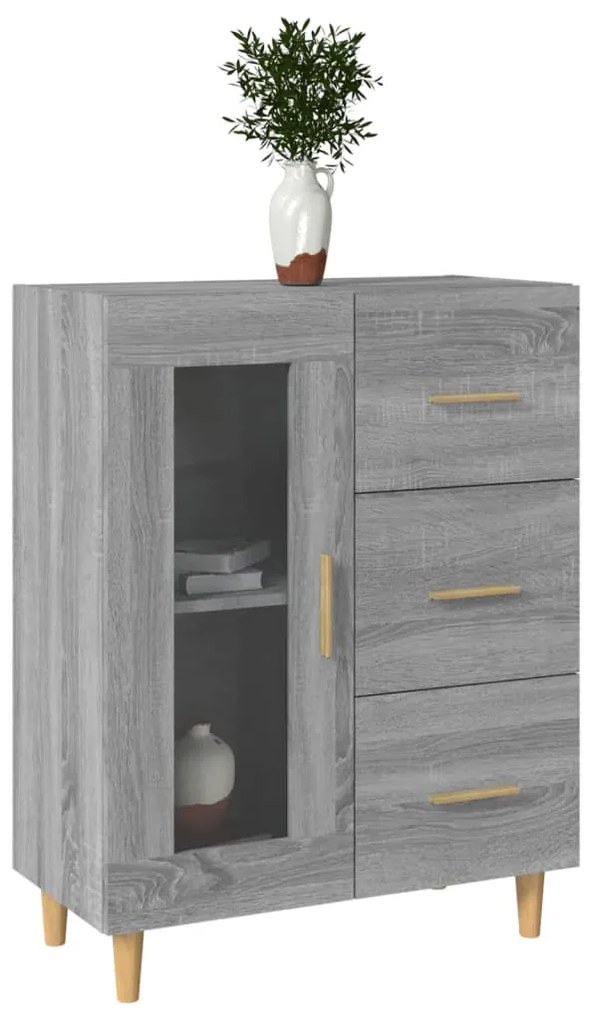 vidaXL Ντουλάπι Γκρι Sonoma 69,5 x 34 x 90 εκ. από Επεξεργασμένο Ξύλο