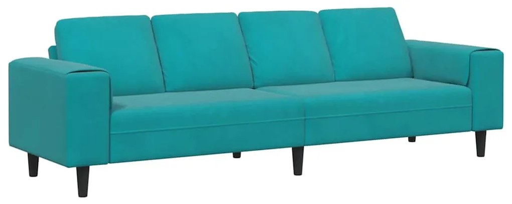 vidaXL Καναπές σαλονιού Τιρκουάζ 250 x 188 x 76 εκ.