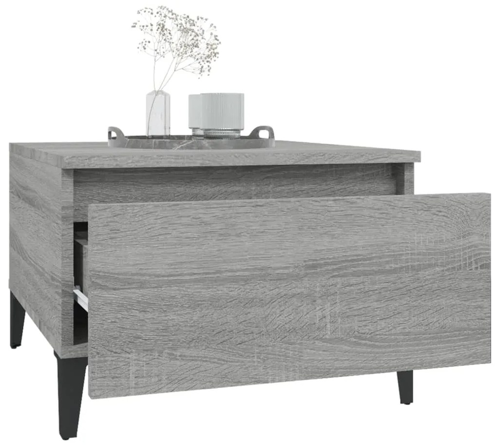 vidaXL Τραπεζάκια Σαλονιού 2 τεμ. Γκρι Sonoma 50x46x35 εκ. Επεξ. Ξύλο