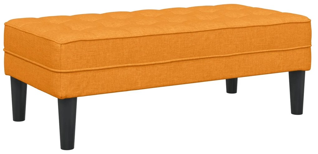 vidaXL Παγκάκι Σκούρο Κίτρινο 113x57x39 εκ. Υφάσμα