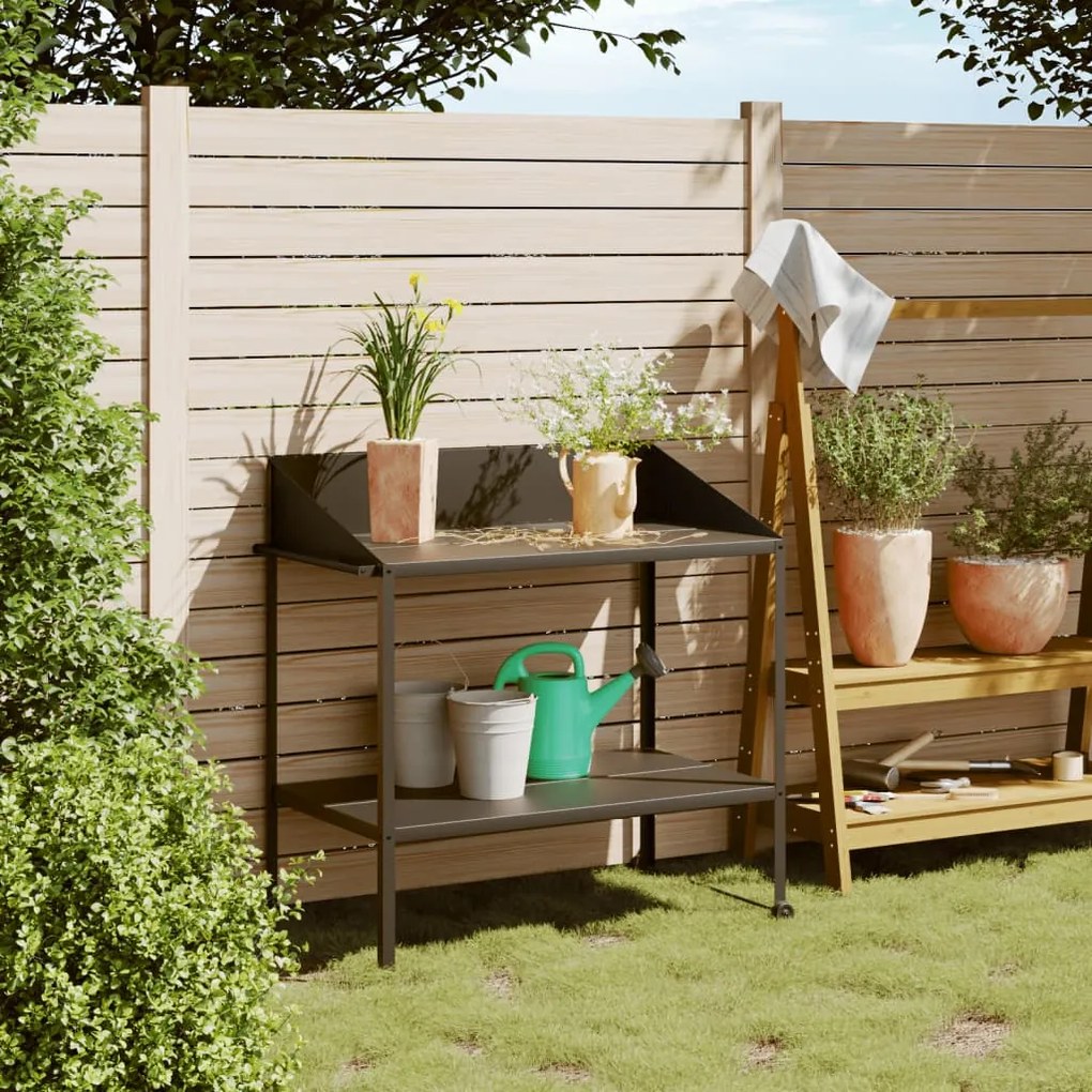 vidaXL Βάση Φυτών Ανθρακί 100 x 54,5 x 100 εκ. από Γαλβαν. Ατσάλι