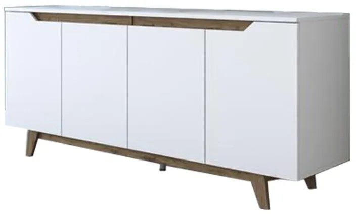 Μπουφές Rafaelo λευκό-καρυδί 180x45x78,5εκ 180x45x78.5 εκ.