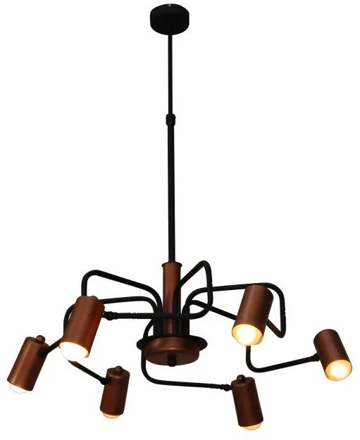 Κρεμαστό Φωτιστικό Οροφής 6xE27 G95 LED Περιστρεφόμενοι Βραχίονες Hannah Homelighting-77-3781-Λευκό 77-3781