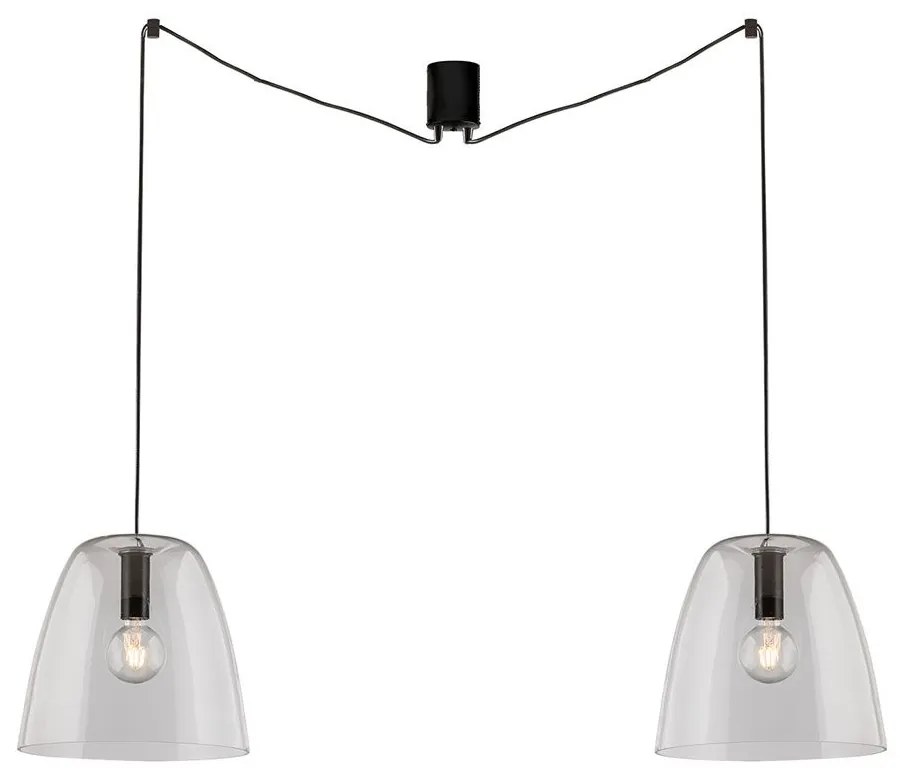 Φωτιστικό Οροφής Κρεμαστό I-Ares-S2-TR E27 250x35cm Trasparente Luce Ambiente Design