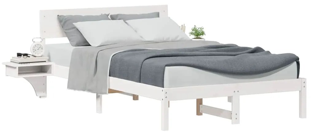 vidaXL Σκελετός Κρεβατιού Λευκό 120 x 200 cm Στερεά ξυλεία πεύκου
