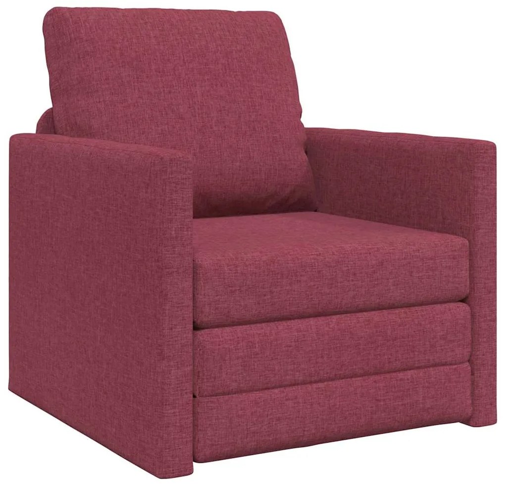 vidaXL Κρεβάτι καναπές Κόκκινο 74 x 77 x 81 εκ. ύφασμα