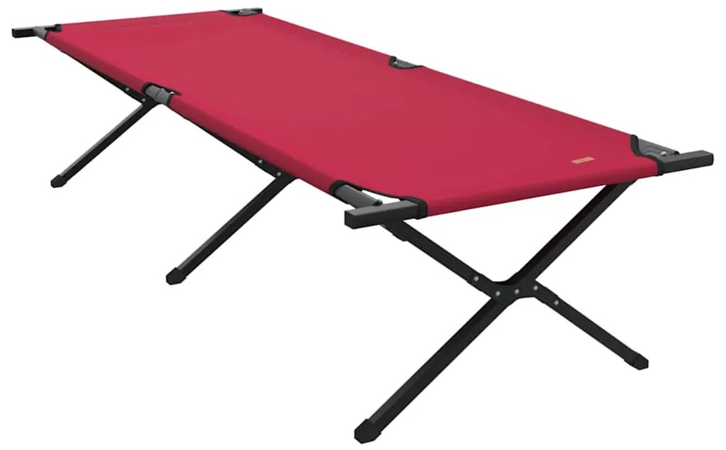 vidaXL Αναδιπλούμενο Κρεβάτι Κάμπινγκ 2 pcs Κόκκινο Ύφασμα Oxford