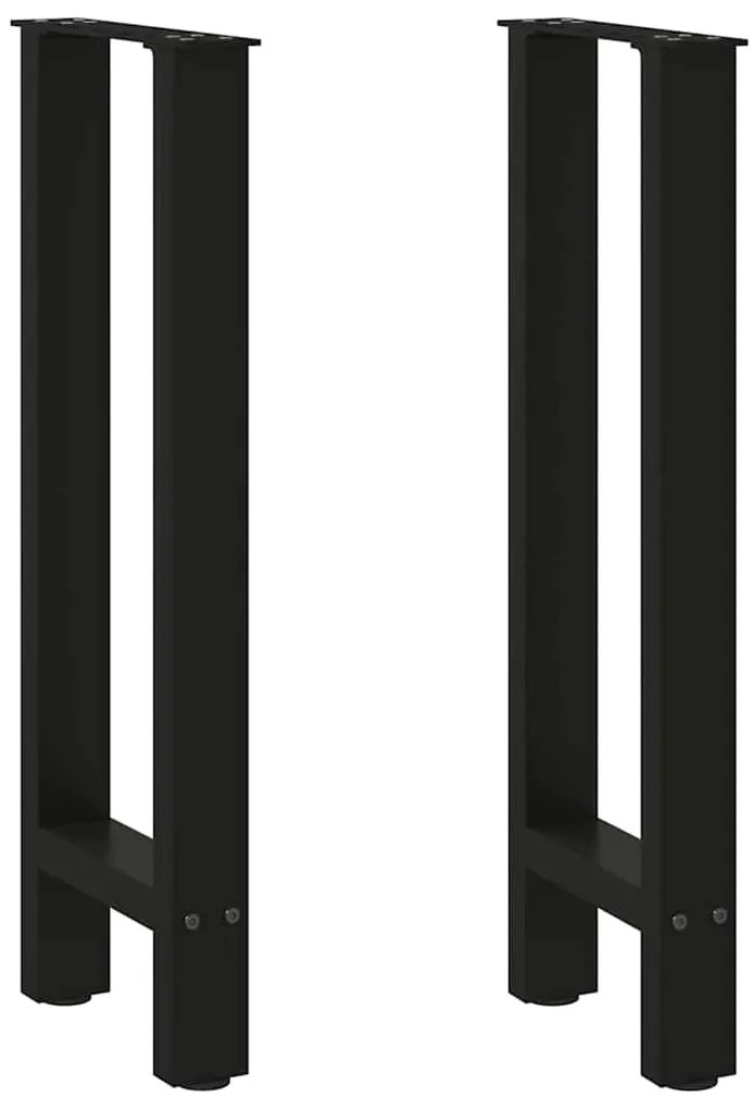 vidaXL Πόδια Κονσόλας 2 τεμ. Μαύρα 38x(72-73) εκ. Ατσάλι