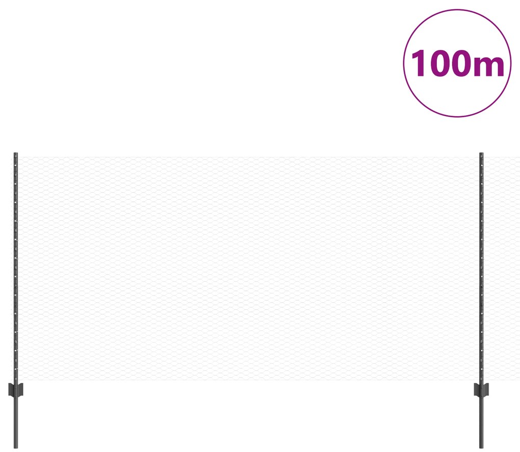 vidaXL Στηλοβάτες φράχτη 22 τεμ U-Channel Γκρι 120 εκ Ατσάλι