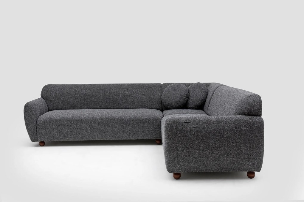Corner Sofa Eddy Corner 2 (3L-C-3R) - Dark Grey Dark Grey