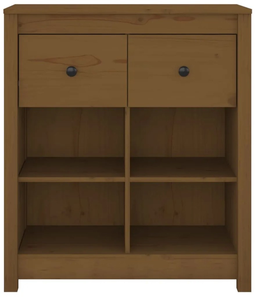 vidaXL Ντουλάπι Καφέ Μελί 70 x 35 x 80 εκ. από Μασίφ Ξύλο Πεύκου