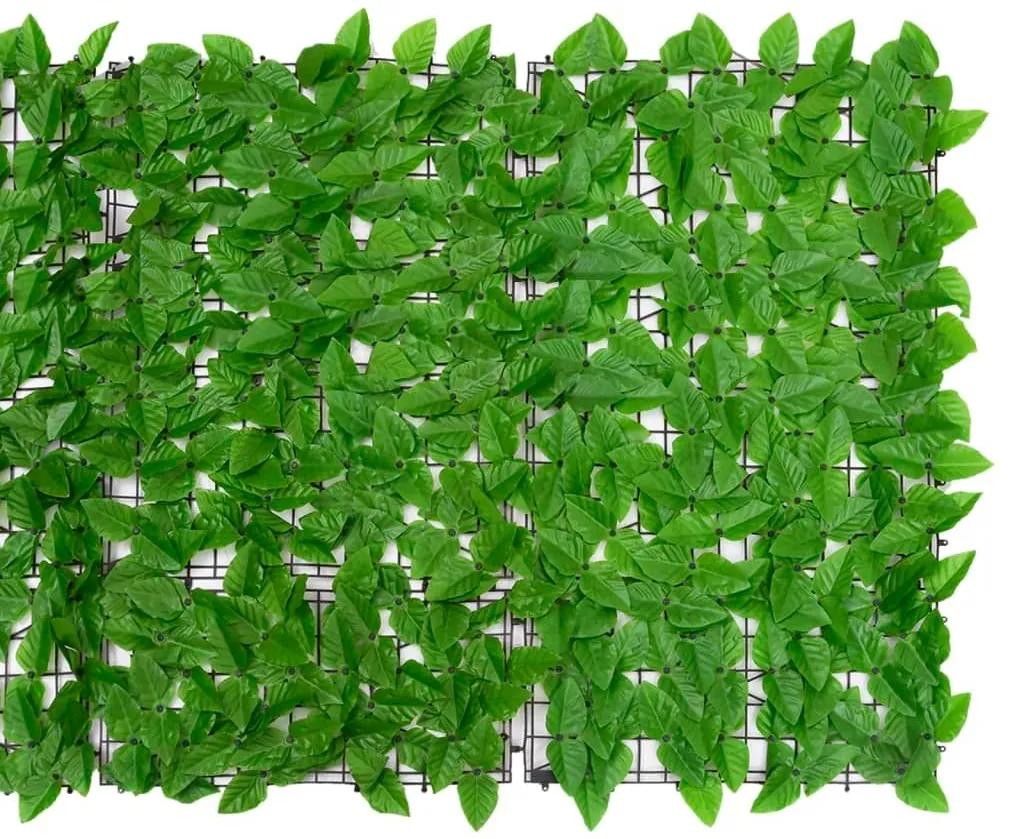 Διαχωριστικό Βεράντας με Σκούρα Πράσινα Φύλλα 500 x 100 εκ. - Πράσινο