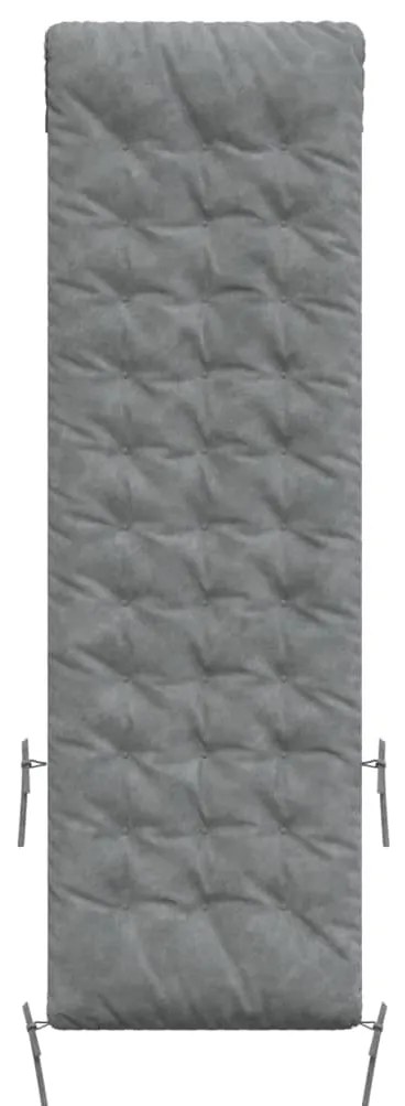 vidaXL Μαξιλάρι Ξαπλώστρας Γκρι 160x50x10 εκ. Συνθετικό Καστόρι