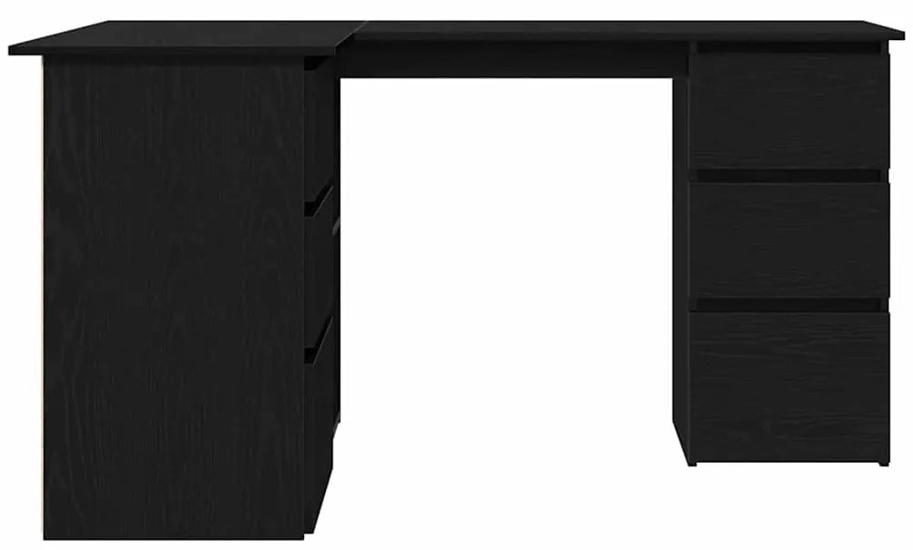 vidaXL Γωνιακό γραφείο Μαύρη δρυς 145 x 100 x 76 εκ Επεξεργασμένο ξύλο