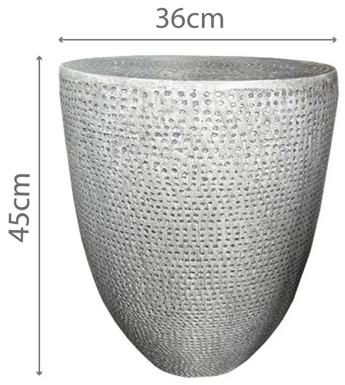 AFRICA SIDE TABLE ΓΚΡΙ 36x36xH45cm - 04-1215