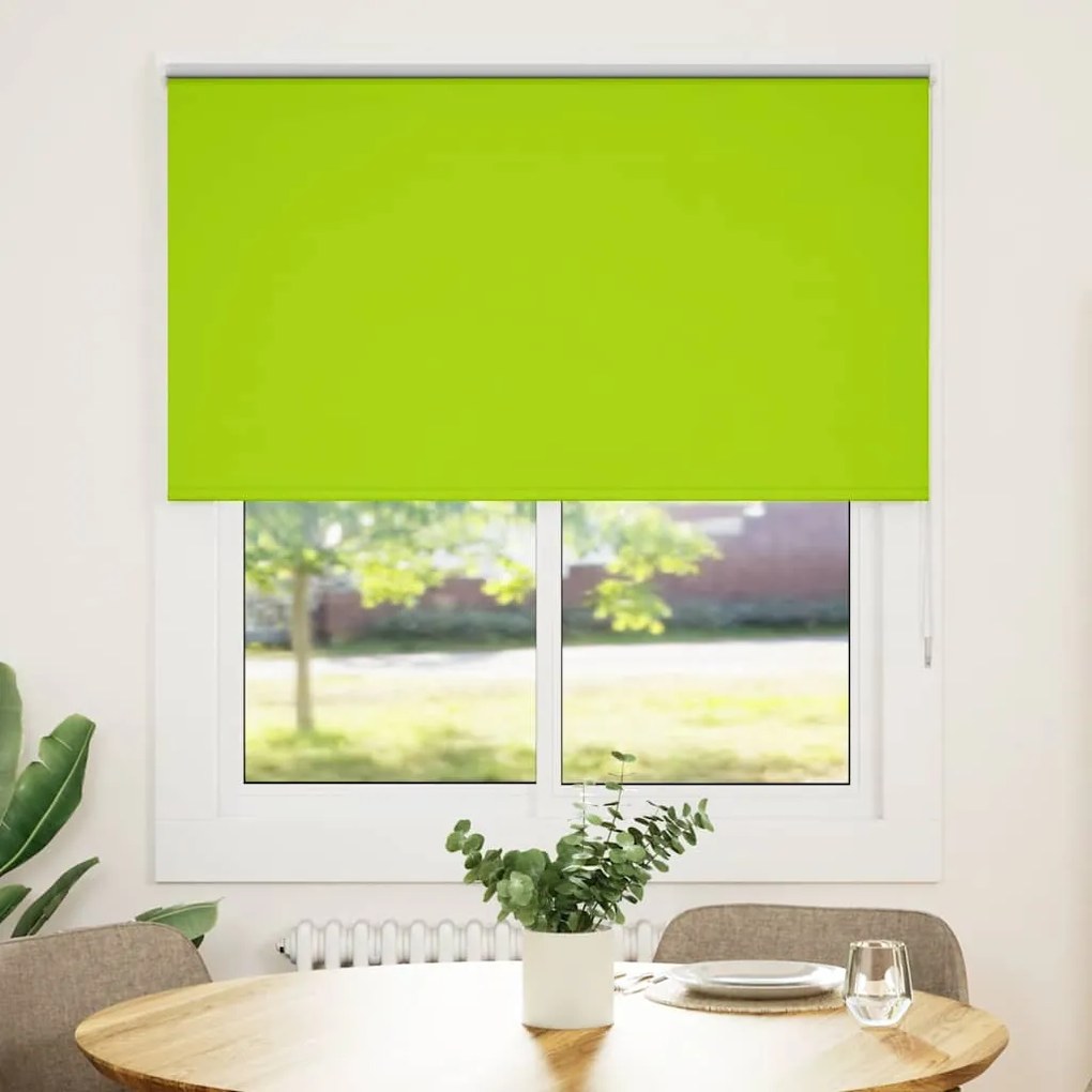 vidaXL Roller Blind Blackout φύλλα πράσινα 140x150 cm Πλάτος υφάσματος