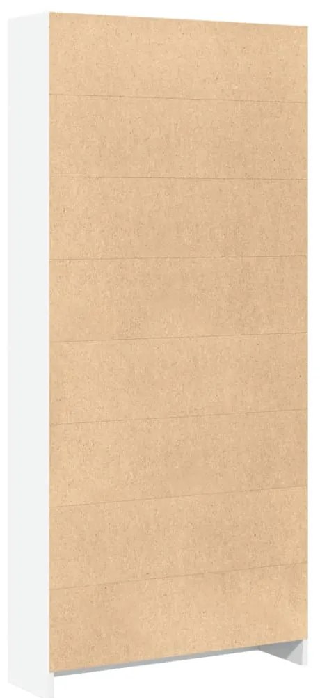 vidaXL Βιβλιοθήκη Λευκή 80x24x176 εκ. από Επεξεργασμένο Ξύλο