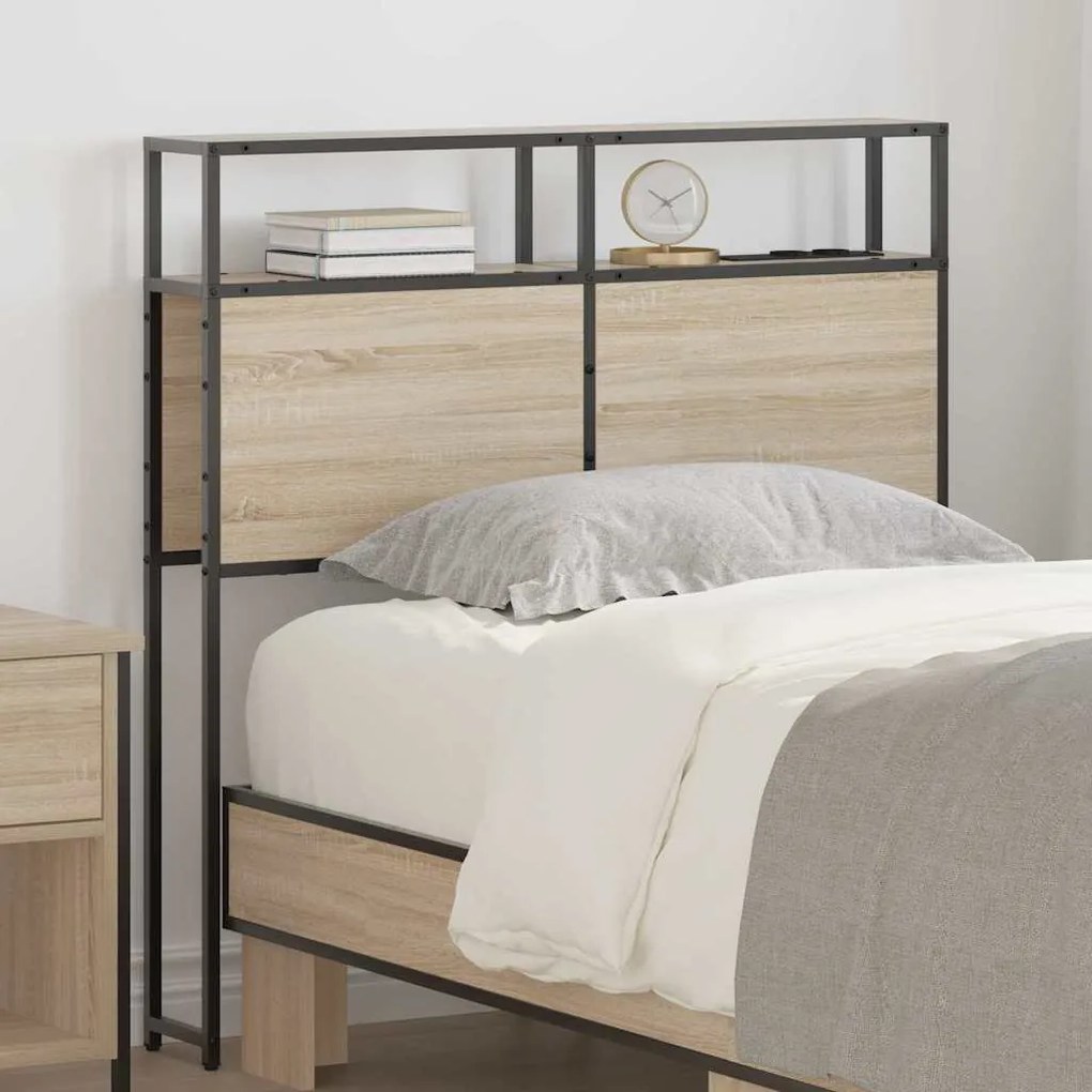 vidaXL Κεφαλάρι Αποθήκης με ράφι Sonoma Δρυς 100 cm Επεξεργασμένο ξύλο