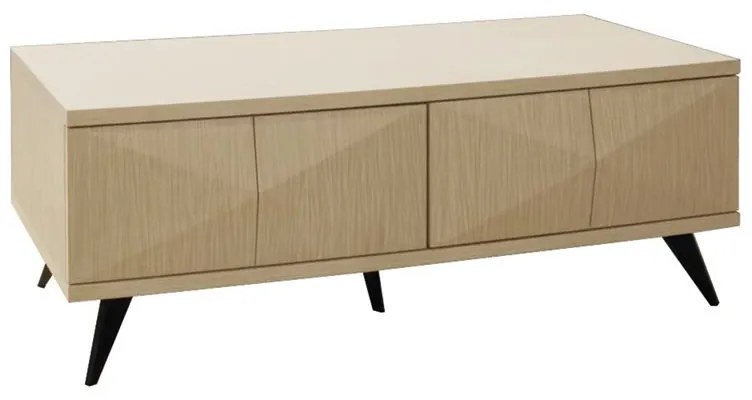 WOODWELL CRONOS Τραπεζάκι Σαλονιού - Καθιστικού με 4 Συρτάρια, Απόχρωση Φυσικό 120x67x45cm Ε7339,1