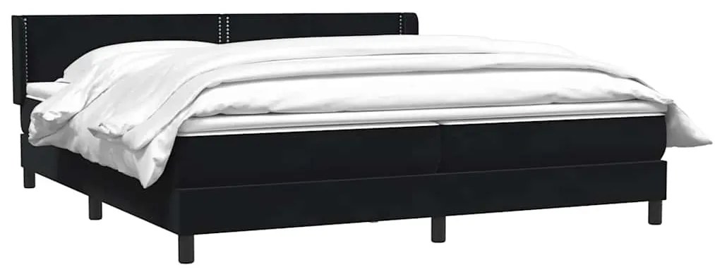 BOX SPRING ΚΡΕΒΑΤΙ ΜΕ ΣΤΡΩΜΑ ΣΚΟΥΡΟ ΠΡΑΣΙΝΟ 80X210 CM VELVET 3316188