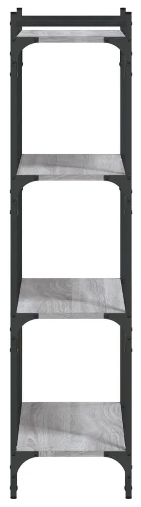 vidaXL Βιβλιοθήκη 4 Επιπέδων Γκρι Sonoma 60x30x120 εκ. Επεξεργ. Ξύλο