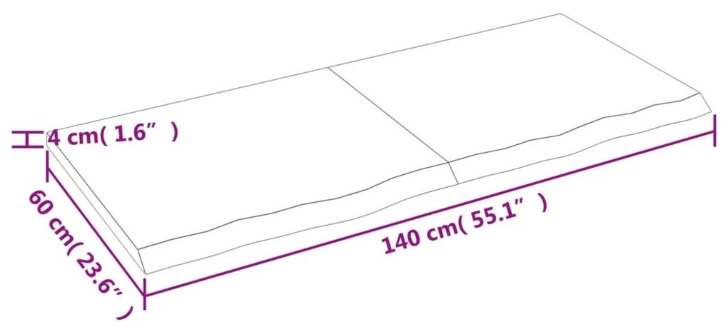 ΕΠΙΦΑΝΕΙΑ ΤΡΑΠΕΖΙΟΥ ΑΝ. ΚΑΦΕ 140X60X4 ΕΚ ΕΠΕΞ. ΜΑΣΙΦ ΞΥΛΟ ΔΡΥΟΣ 3156381