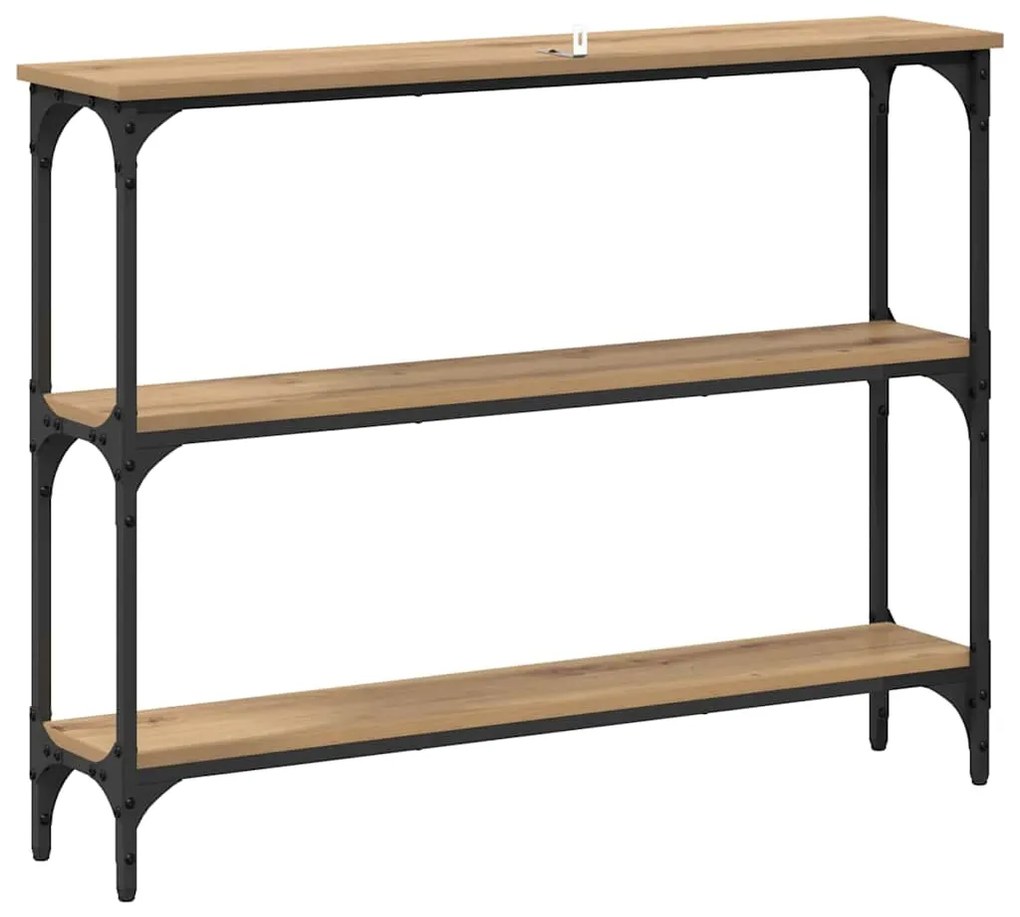 vidaXL Τραπέζι κονσόλας με ράφι artisan δρυς 100 x 22.5 x 75 εκ