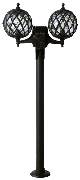 Κολονάκι επιδαπέδιο φωτιστικό μαύρο Helios 530 LP-530EB 2L H123 Heronia-10-0122-Μαύρο 10-0122
