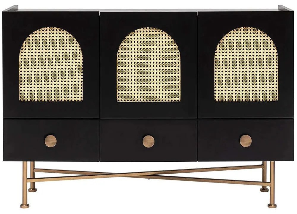 Μπουφές Cliff 141HWR1115 123x38x63cm Multi-Black Particle Board, Metal