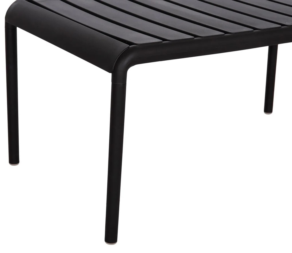 Τραπέζι κήπου KORVER C6334.02 Χαμηλό Πολυπροπυλενίου Μαύρο 100x60x46Υ εκ. 100x60x46 εκ.