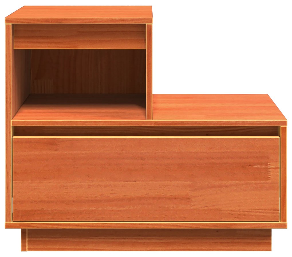 vidaXL Κομοδίνο 2 pcs Καφέ κεριού 60 x 34 x 51 εκ. Μασίφ ξύλο πεύκου